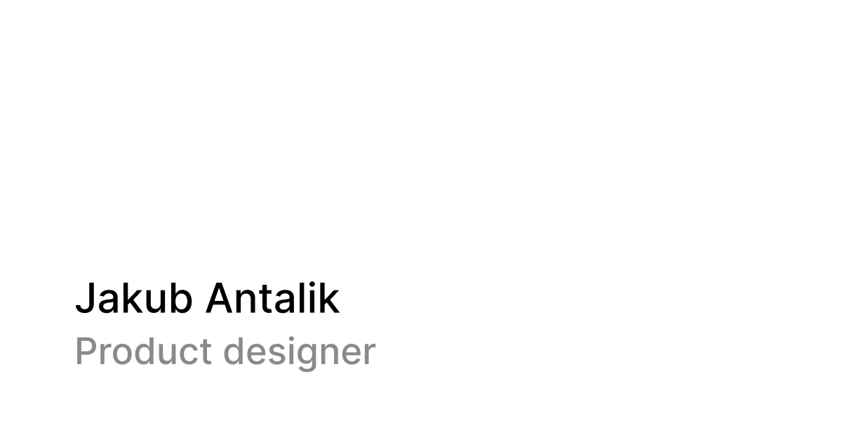 Jakub Antalik's website